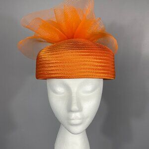 Orange Hat suitable for Kentucky Derby or Church Lady Hats.